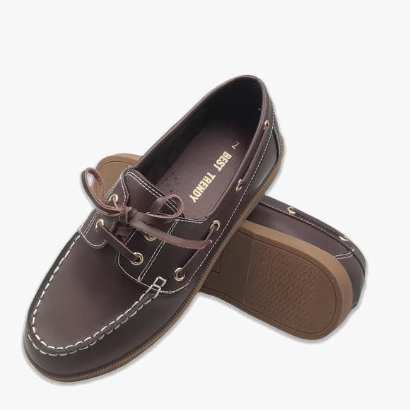 Elegant Brown Boat Shoes - Picture 2 of 16